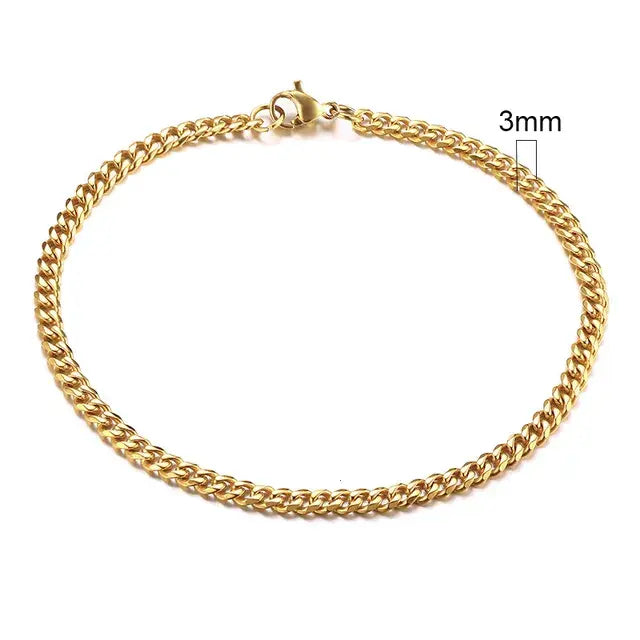 Men's Stainless Steel Miami Curb Chain Bracelet