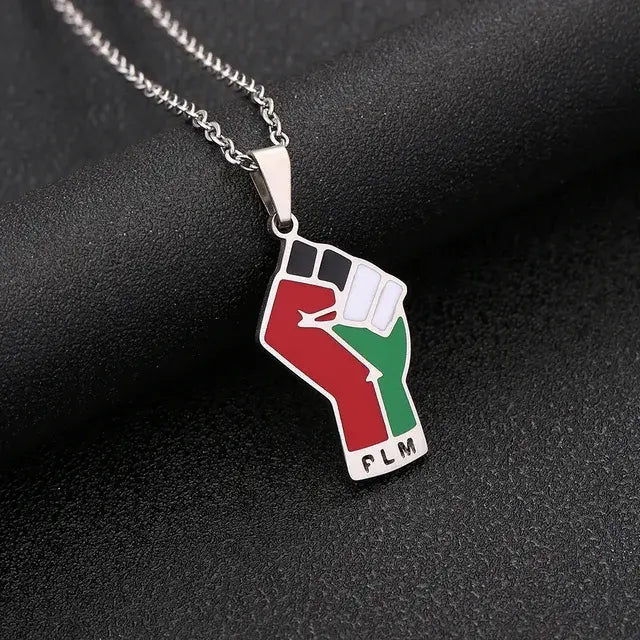 Stainless Steel Palestine Pendant Necklace