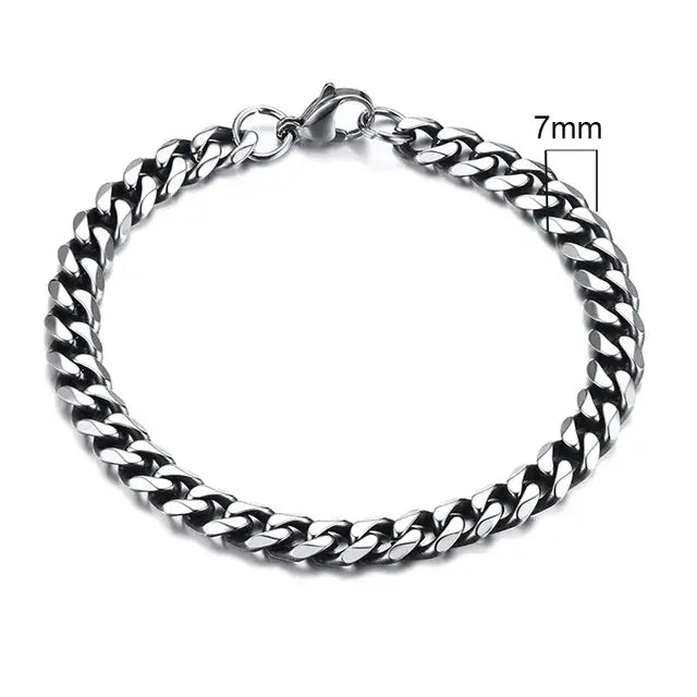 Men's Stainless Steel Miami Curb Chain Bracelet