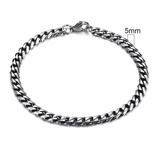 Men's Stainless Steel Miami Curb Chain Bracelet