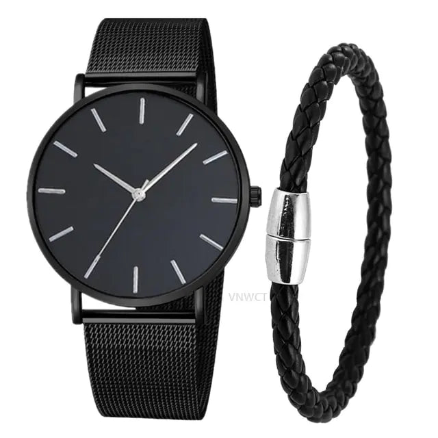 Men's Magnetic Mesh Sport Watch