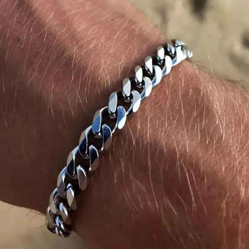 Men's Stainless Steel Miami Curb Chain Bracelet