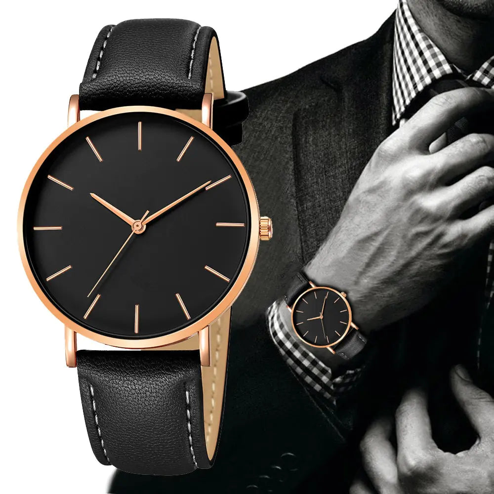 Men's Leather Luxury Watch