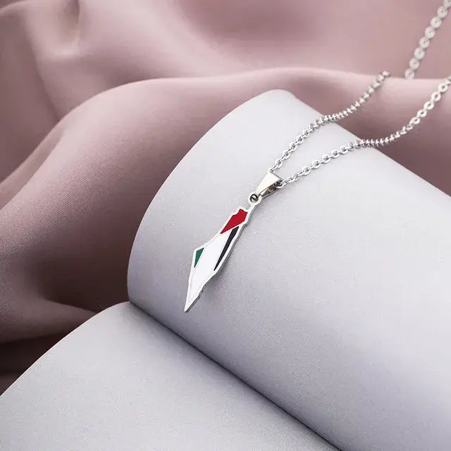 Stainless Steel Palestine Pendant Necklace