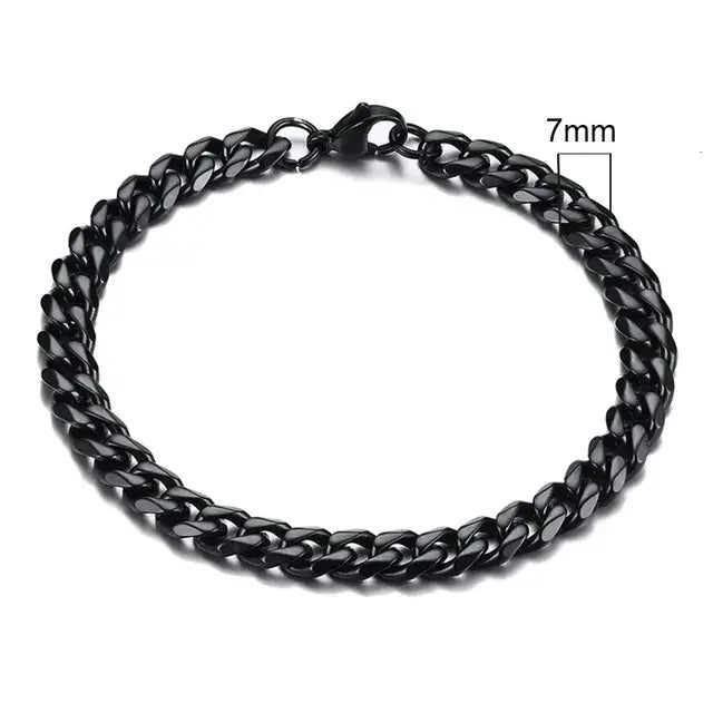 Men's Stainless Steel Miami Curb Chain Bracelet