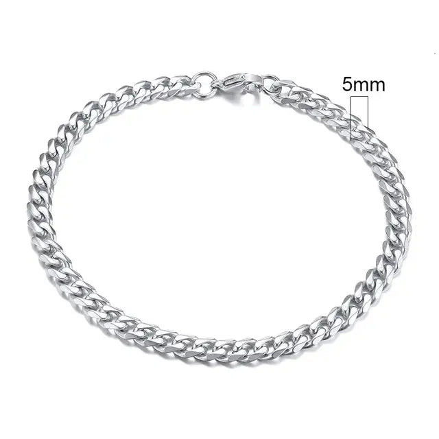 Men's Stainless Steel Miami Curb Chain Bracelet