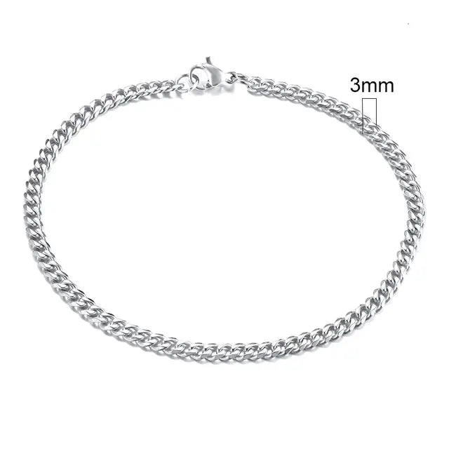 Men's Stainless Steel Miami Curb Chain Bracelet