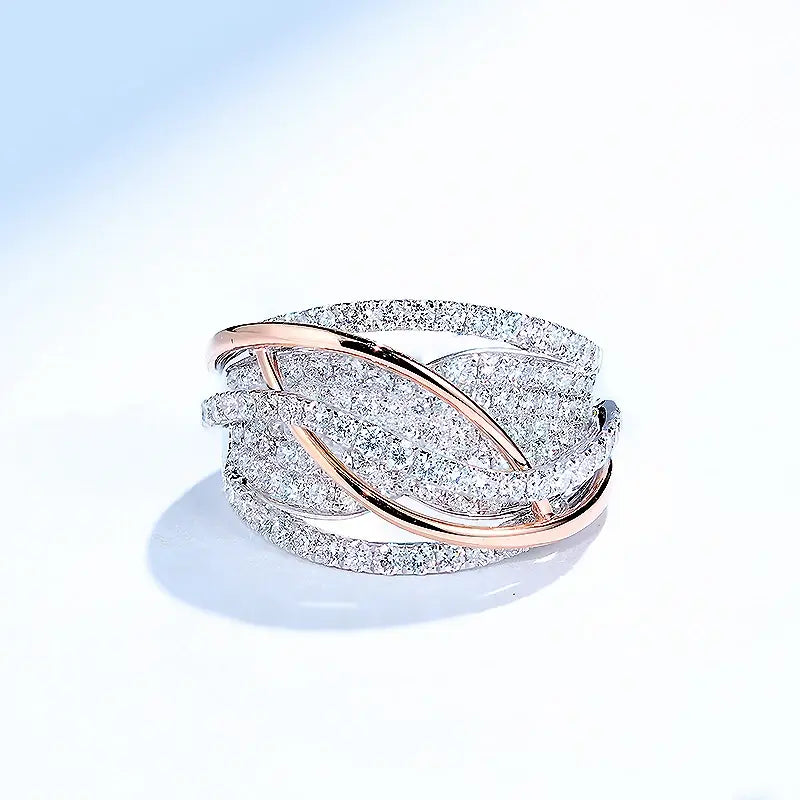 Women's Zircon Mesh Engagement Ring