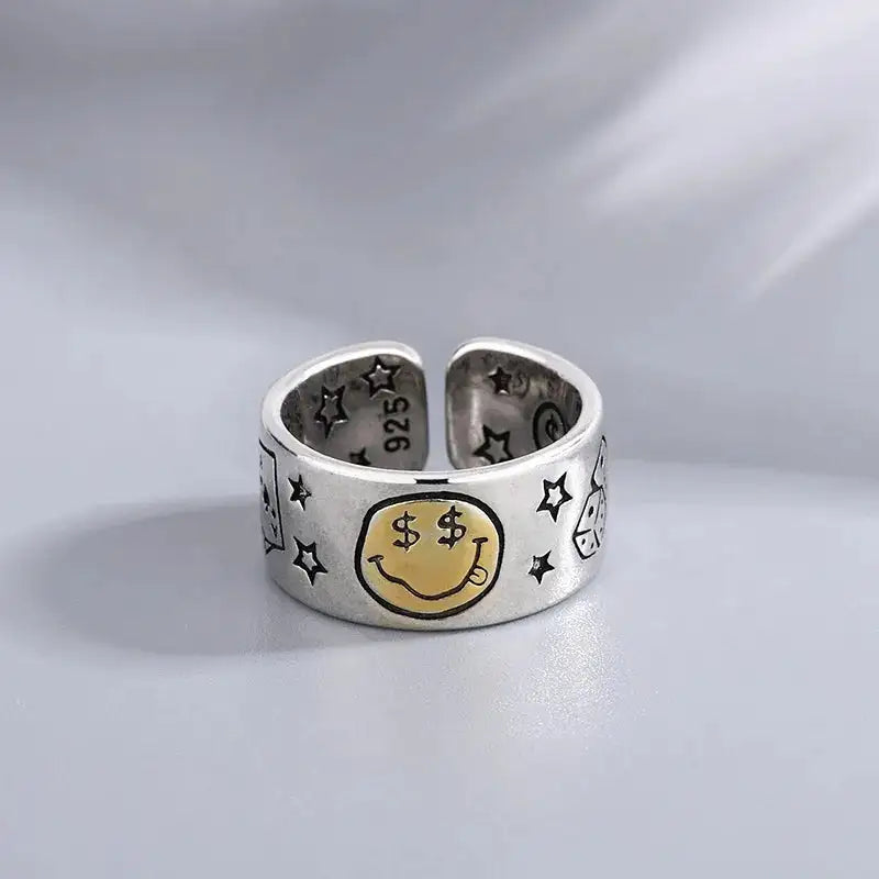 Personality Smile Face Finger Ring