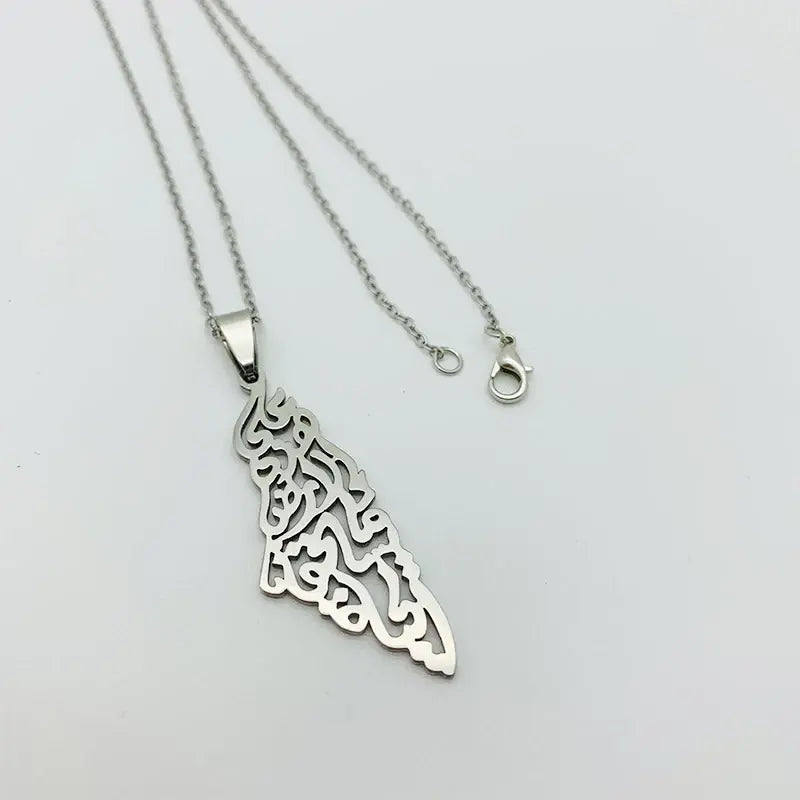 Stainless Steel Palestine Pendant Necklace