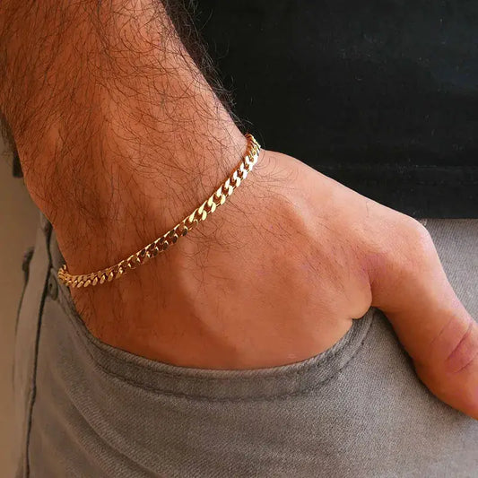 Men's Stainless Steel Miami Curb Chain Bracelet