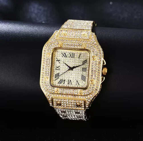 Iced Moissanite Bust Down Watch