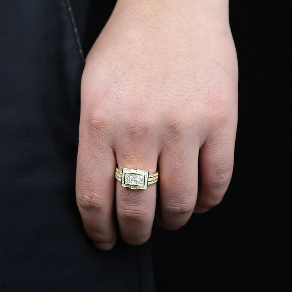 Rectangle Zircon Ring