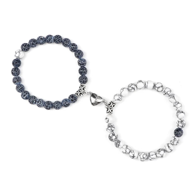 2-Piece Natural Stone Bead Bracelet Set