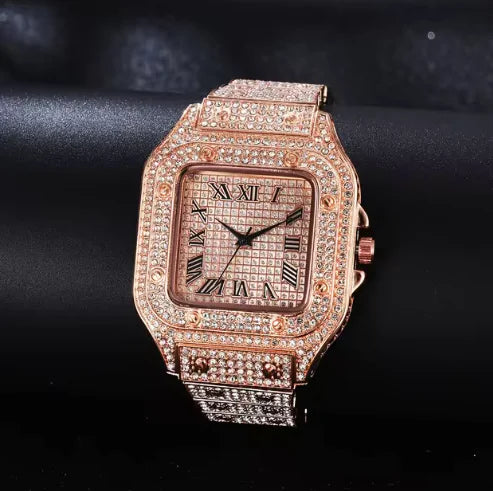 Iced Moissanite Bust Down Watch