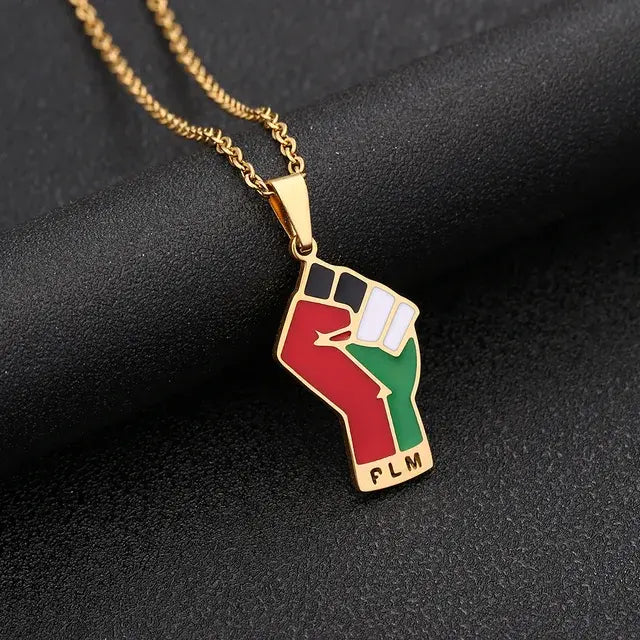 Stainless Steel Palestine Pendant Necklace