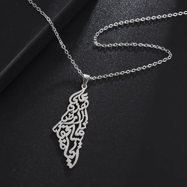 Stainless Steel Palestine Pendant Necklace